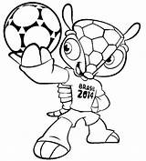 Fifa Cup Coloring Pages Printable Mascot sketch template