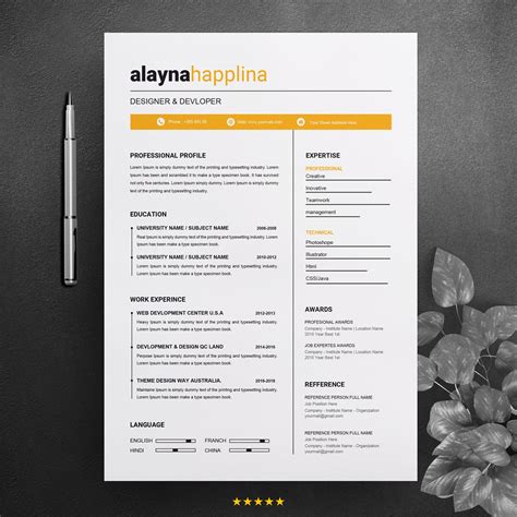 simple resume template resume templates creative market