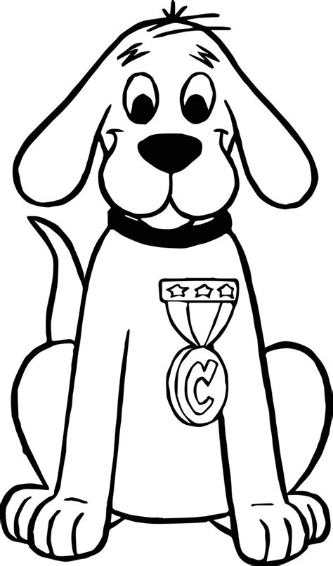 clifford  big red dog prize coloring page wecoloringpagecom dog