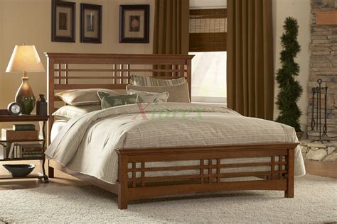 avery slat bed oak stain bed  fashion bed group xiorex