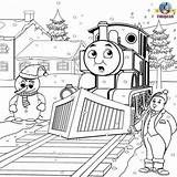 Coloring Thomas Pages Train Friends Colouring Engine Tank Christmas Printable Steam Winter Kids Print Color Snowman Book Games James Frosty sketch template