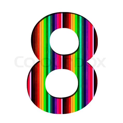 number   colorful numbers stock image colourbox