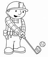 Golf Coloring Pages Bob Builder Cartoon Play Getcolorings Minion Printable Birthday Anycoloring sketch template