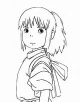 Chihiro Ghibli Viaje Miyazaki Viagem Haku Mononoke Spirited Coloriage Hayao Lineart Totoro Voyage Sheets Sketchbook Princesse sketch template