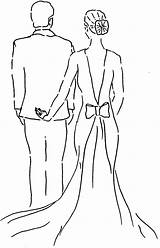 Kleurplaat Bruiloft Kleurplaten Huwelijk Bruiloften Tekenen Mariage Thema Motive Karten Bruidsparen Verjaardag Cheque sketch template