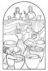 Cana Wedding Coloring Pages Getdrawings Printable Color Getcolorings sketch template