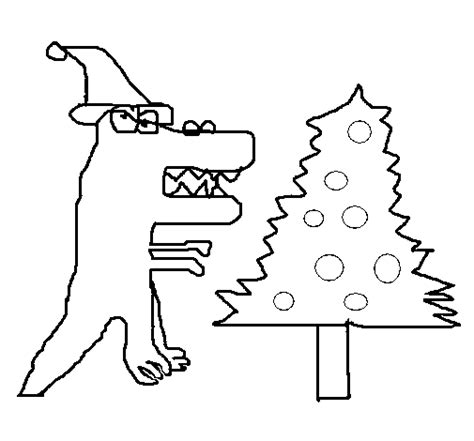 christmas dinosaur coloring page coloringcrewcom