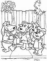 Coloring Pages Pound Puppy Puppies Cartoon Printable 80s Dog Courage Cowardly 1980s Print Sheets Adult Kids Poundpuppies Daycare Books Book sketch template