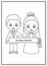 Coloring Wedding African American Kids Book Pages Children Games sketch template