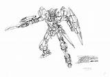 Exia Gundam Gn Pencil Hcp Deviantart Wallpaper sketch template