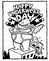 Underpants Captain Coloring Pages Color Site sketch template