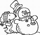 Coloring Pages Printable Christmas Snoopy Winter Snow Peanuts Charlie Brown Grinch Dog Drawings Well Snowman Coloring4free Pj Max Cartoons Color sketch template