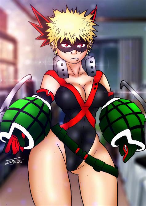 Katsuki Bakugou Female By Bluewolfartista On Deviantart