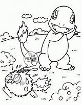 Pokemon Coloring Charmander Pages Kids Printables Characters Colouring Wuppsy Tags Find sketch template