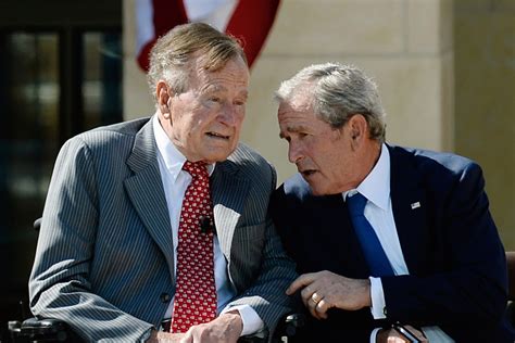 former presidents george h w bush and george w bush stay clear of wh