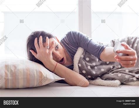 Girl Bed Looking Image And Photo Free Trial Bigstock