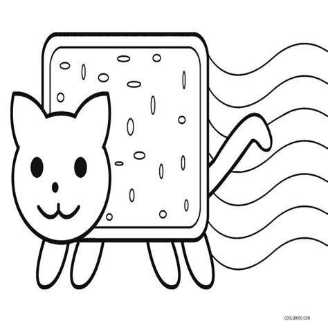evil nyan cat pages coloring pages