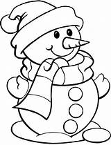 Bonhomme Neige Coloriage sketch template