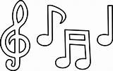 Music Symbols Printable Musical Notes Colouring Clip sketch template