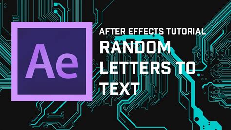 adobe after effects tutorial turn random letters into text youtube