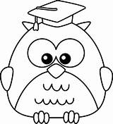 Owl Coloring Pages Cartoon Graduation Clipart Kid Cliparts Graduate Print Library Clip Getdrawings Drawing sketch template
