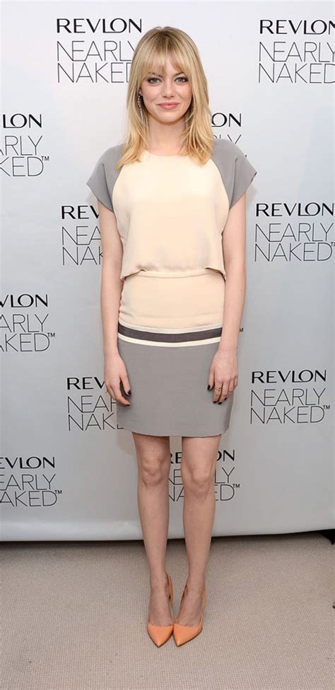 emma stone at revlon s new nearly naked makeup launch in