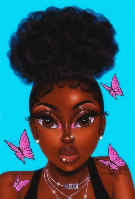 4cgurl art print by 4everestherr x small in 2021 black girl art