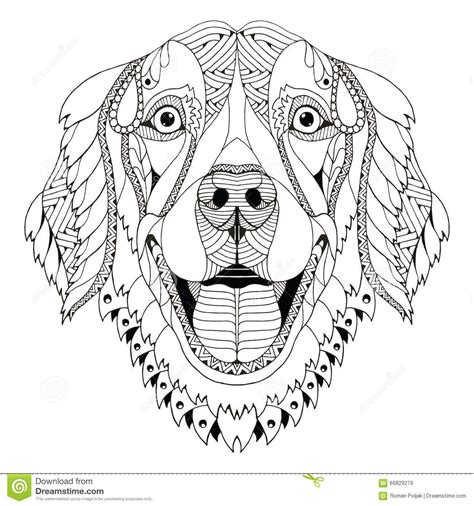 easy zentangle coloring page dog coloring pages
