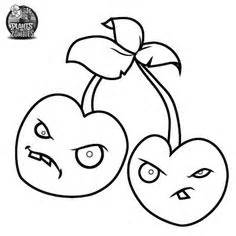 plants  zombies coloring pages cherry bomb plants  zombies coloring