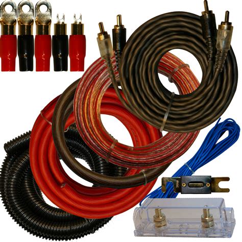 gauge amp kit  amplifier install wiring complete  ga cables