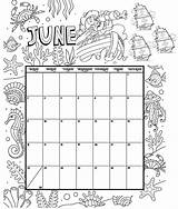 Calendar Colouring sketch template