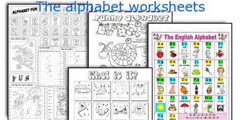 alphabet worksheets