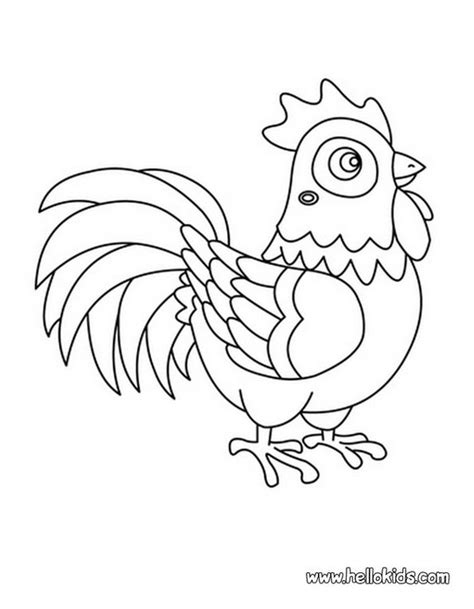 print rooster colouring  picture photo  wwwhellokidscom