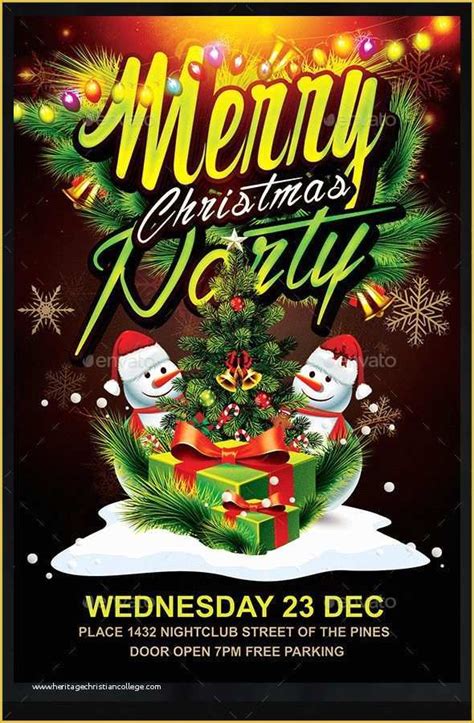 printable christmas party flyer templates    christmas