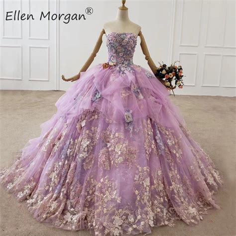 purple ball gowns quinceanera dresses 2020 lace long corset strapless