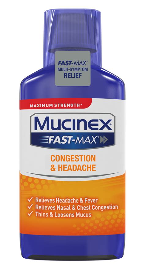 mucinex fast max maximum strength congestion headache multi symptom relief pain reliever