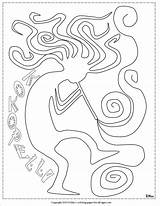 Coloring Pages Mola Kokopelli Southwest Color Native Getcolorings American Mac Printable Colouring Choose Board sketch template