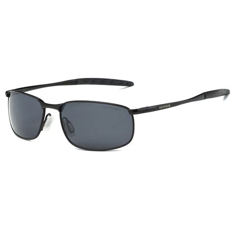 Aevogue Polarized Sunglasses For Men Rectangle Metal Frame