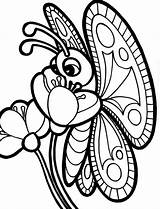 Coloring Pages Flowers Flower Butterfly Butterflies Printable Big Color Print Getcolorings Cute Clipart Popular Clipartmag Getdrawings Spring Library Kindegarten Animal sketch template