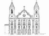 Igreja Arquitetura Barrocas Matriz Igrejas Gonçalo sketch template