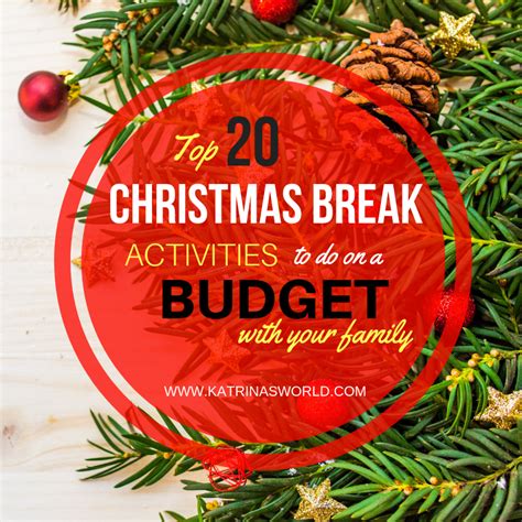 budget friendly christmas break activities christmas break activities   budgeting