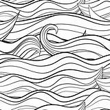 Oceanic Seamles Pattern Waves Endles Wrapping sketch template