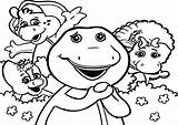 Barney Friends Pages Coloring Getcolorings sketch template