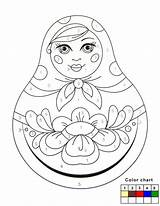 Dolls Russian Coloring Kids Matryoshka Nesting Doll Crafts Pages Paint Craft Color Printable Clipart Colour Paper Stacking Number Getcolorings Numbers sketch template