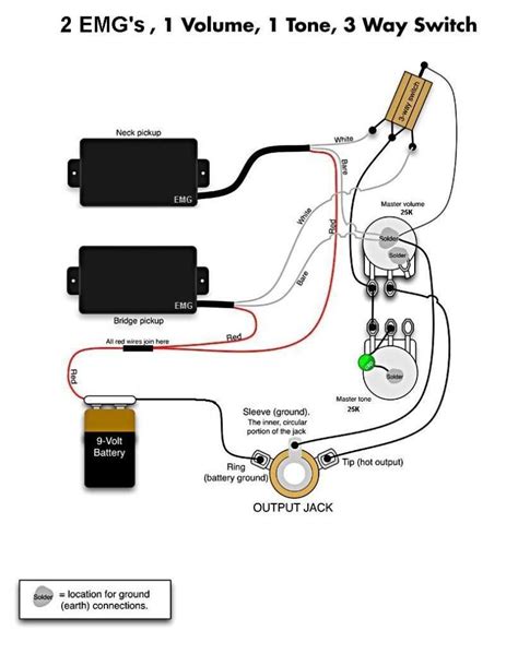 emg pickup wiring diagram