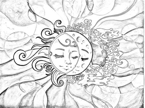 printable coloring pages  adults sun