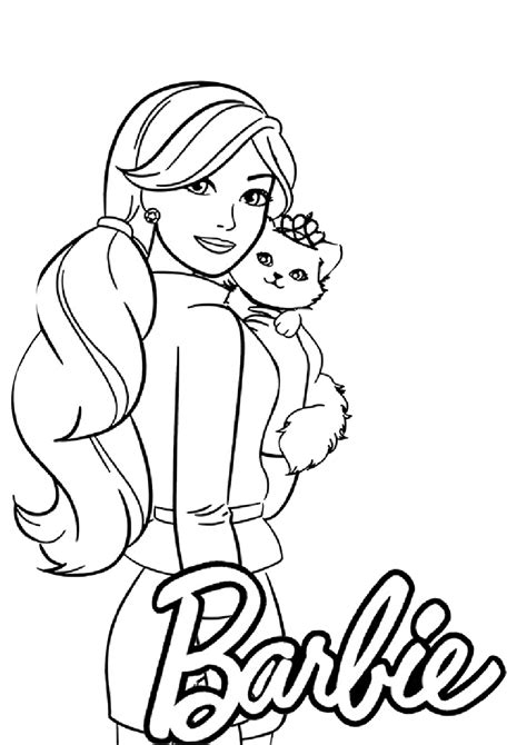 coloring page  printable barbie  svg images file