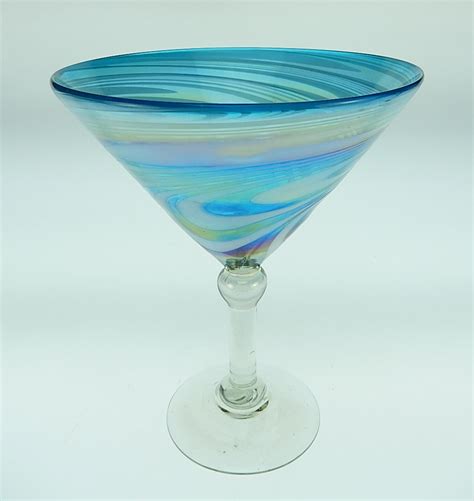 Martini 15oz Turquoise And White Made In Mexico Mexican