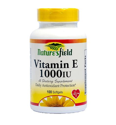 Natures Field Vitamin E 1000iu 100 Capsules Santebene