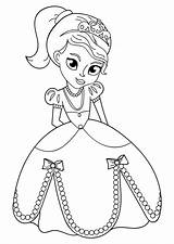 Princess Coloring Prinzessin Pages Cute Baby Princesse Malvorlage Coloriage Prinses Kleurplaat Dress Disney Prinsesse Printable Princesses Ausmalbilder Zum Bild Beautiful sketch template